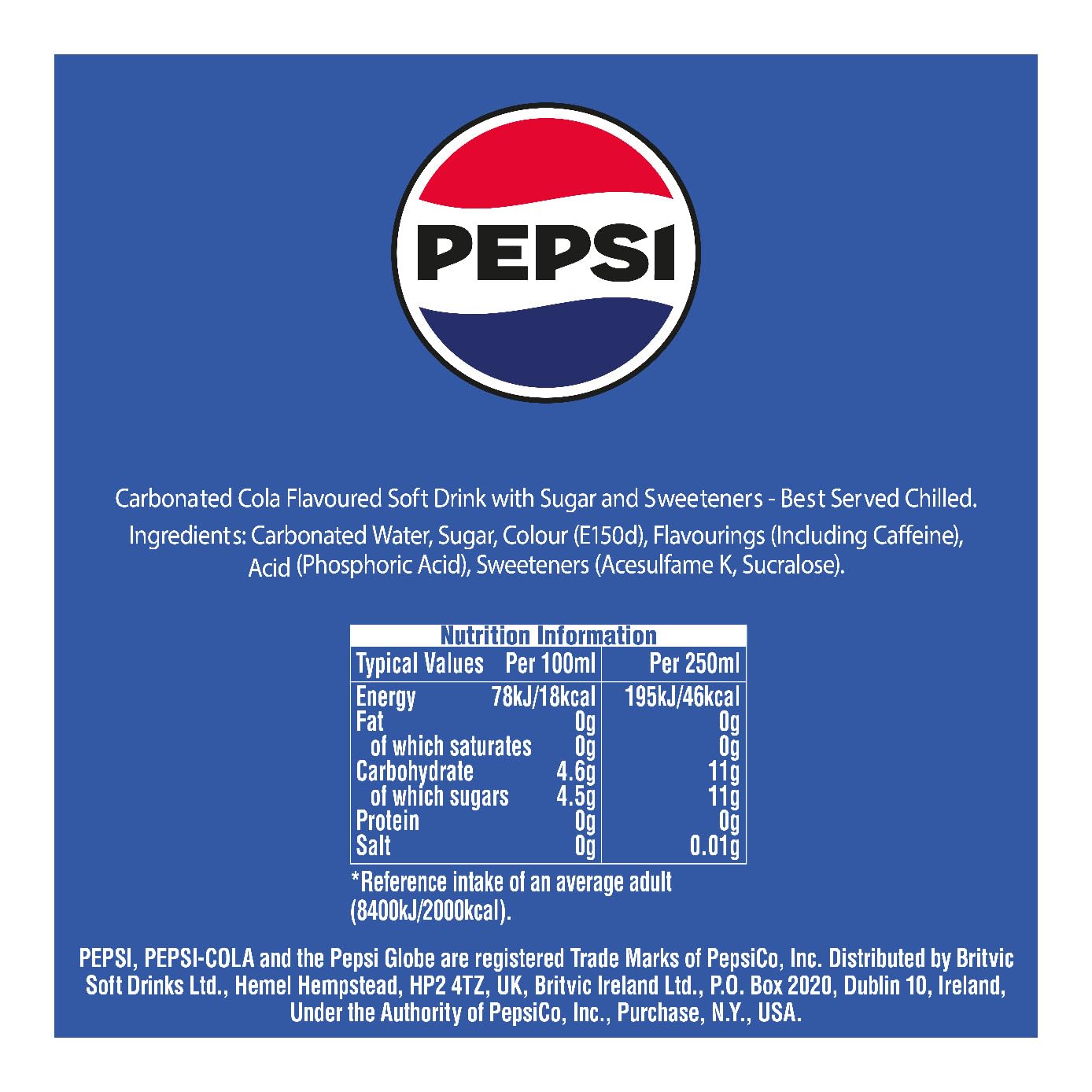 Pepsi Regular Cola , 24 x 330ml