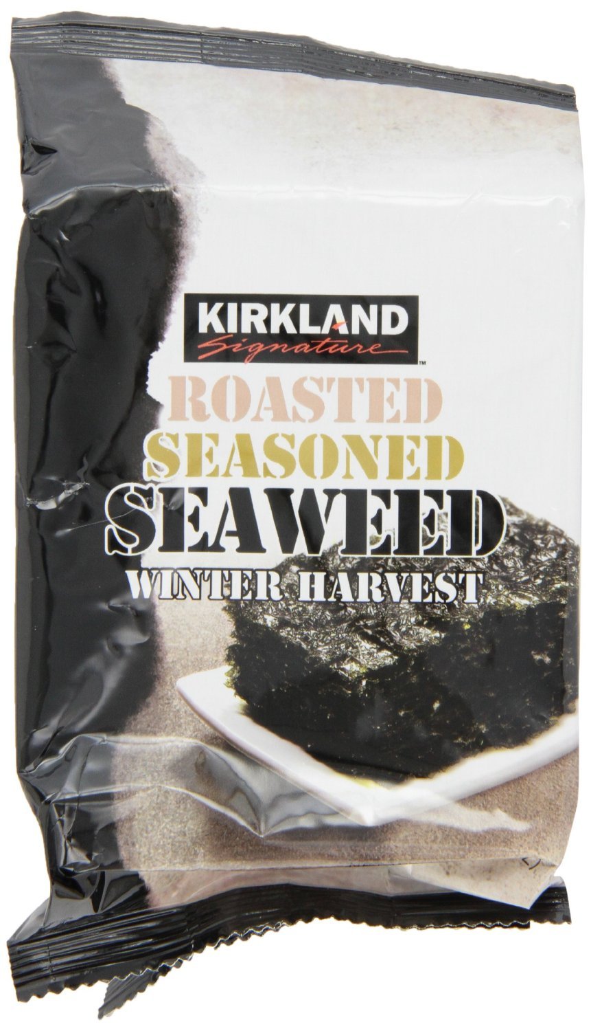 Kirkland Signature Roasted, Seasoned Seaweed Winter Harvest 3 x 17gms