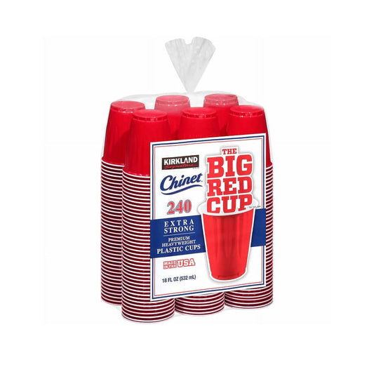 EVAXO Kirkland Signature Chinet 18 Oz Red Cups (240Count), 240Count