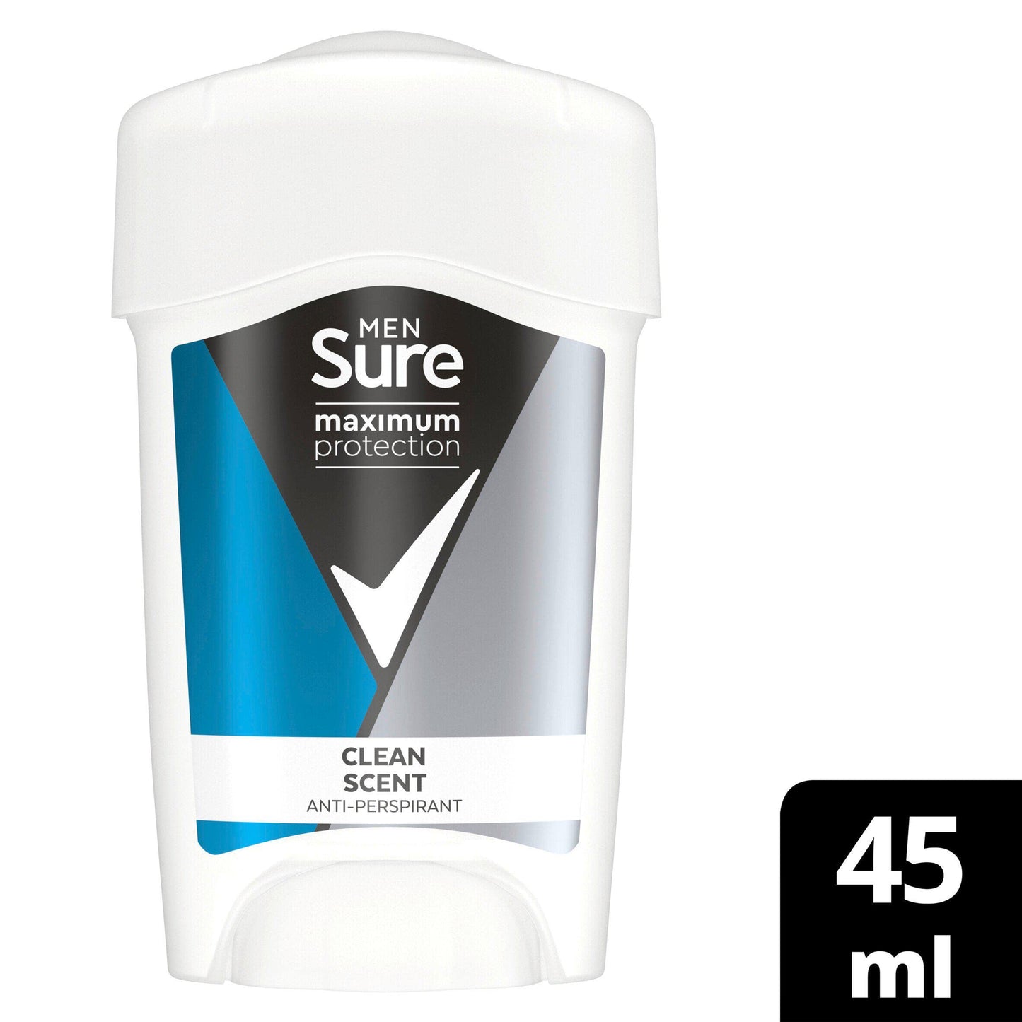 2 x 45ml Sure Men Maximum Protection 48H Anti-Perspirant Deodorant - Clean Scent