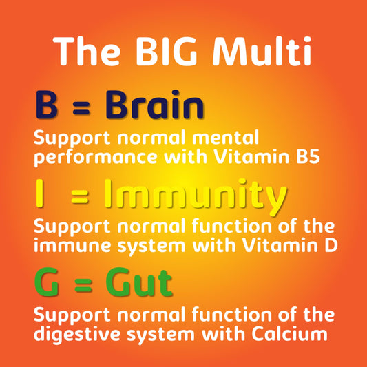 Haliborange Big Multivitamin | Vitamin A | Vitamin D | Calcium | Strawberry | 90