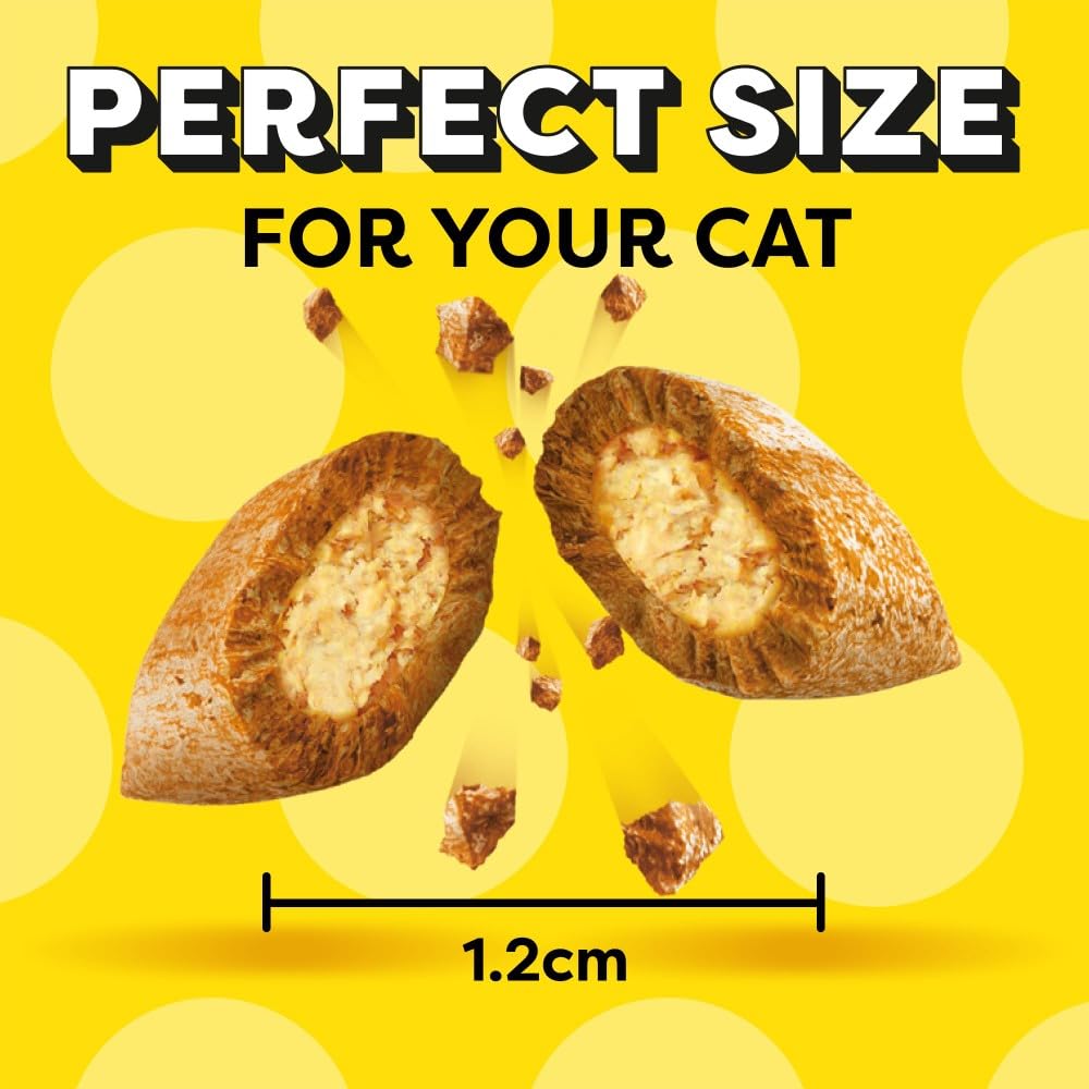 DREAMIES - Tempting Cat Treats - 8 x 60 g - Beef - Multipack Biscuits - 8 Pouches