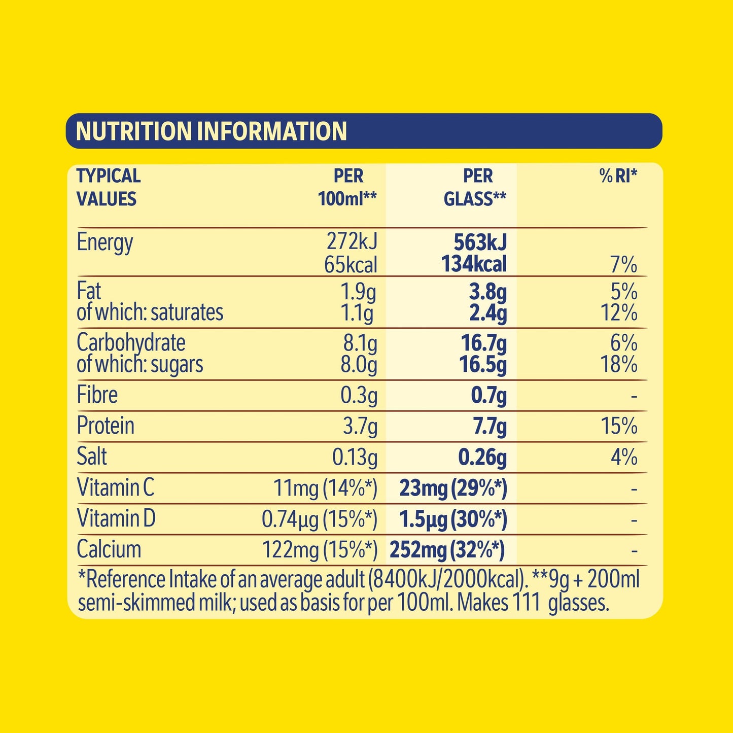 Nesquik Chocolate Flavoured Milkshake Powder, with Vitamin C & D, 1kg Tub (Pack of 1)