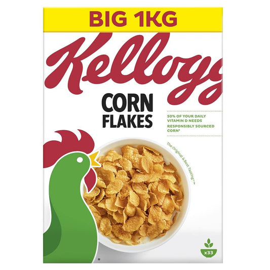 Kellogg's Corn Flakes Breakfast Cereal Big Boxes, 6x1 kg