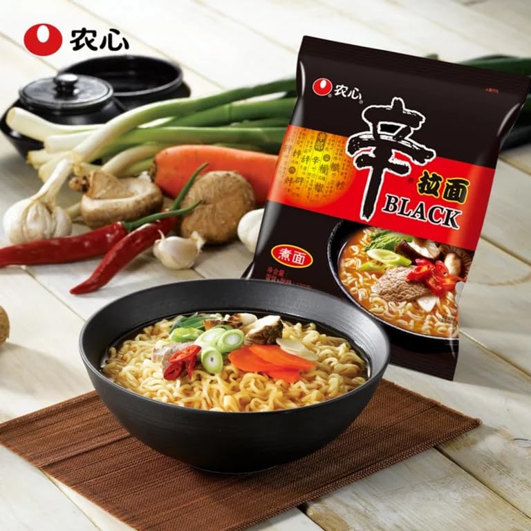 Nongshim Shin Ramyun Black 130g Halal - Premium Ramen - Korean Spicy Instant Noodle (20, Shin Ramyun Black 130g)