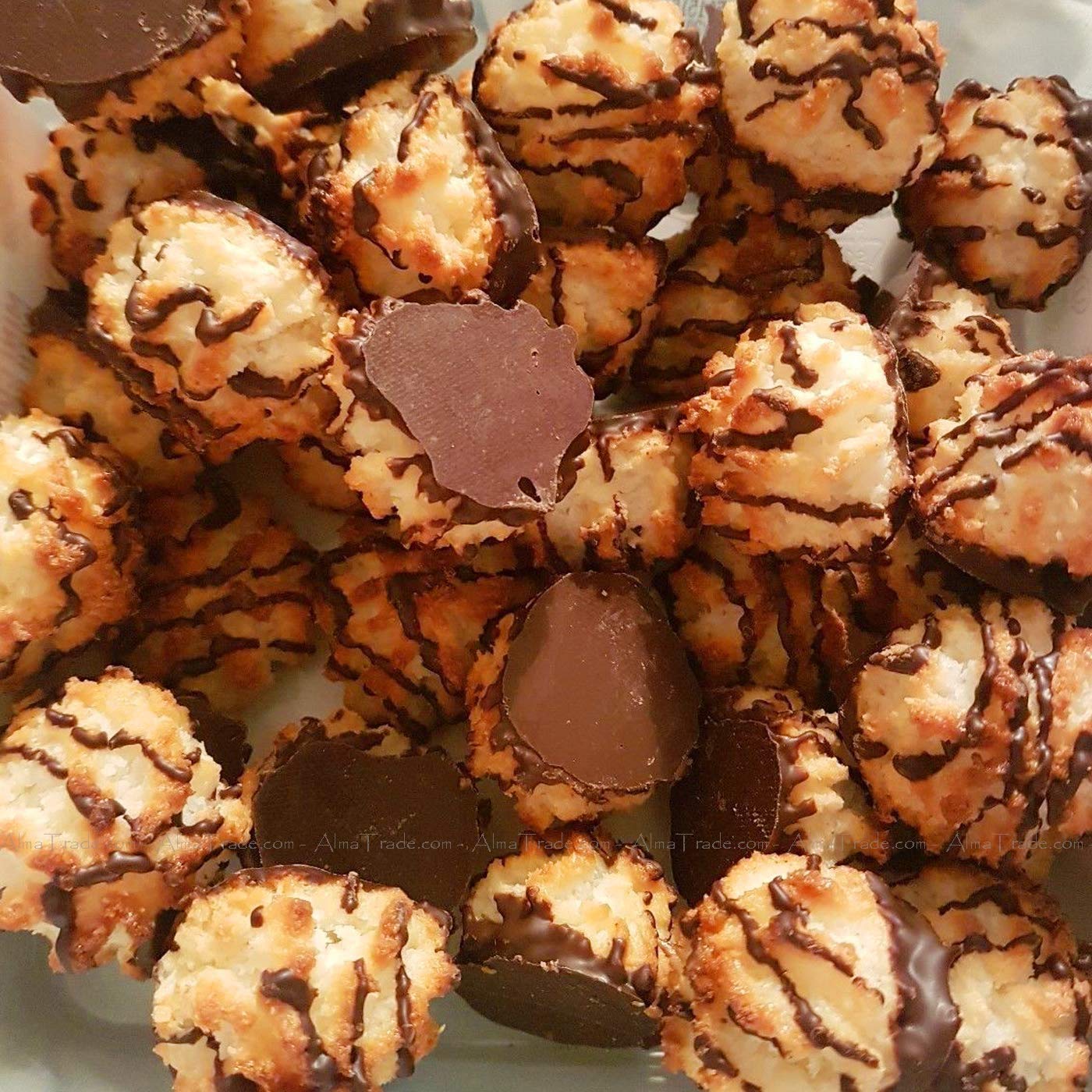 Poppies Master Baker Mini Coconut Macaroons with Real Belgian Chocolate - 700g (Pack of 4)