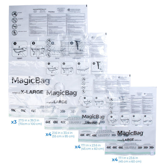 Magicbag 15 Pack Magic Bag Space Bag 4 Size Storage Bags