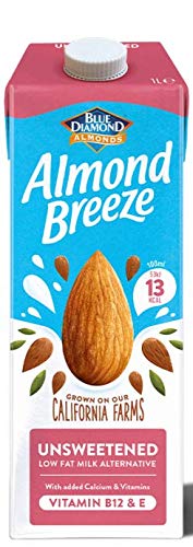 Blue Diamond 80530 Almond Breeze - Unsweetened - 8 X 1L