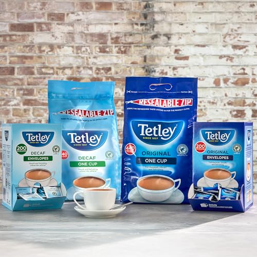 Tetley Original One Cup Black Tea Bags - Bulk Value Pack - Full Flavoured British Brew - Perfect for Breakfast or Anytime - Rainforest Alliance Certified - 2200 Teabags (2 x 1100 Pack)