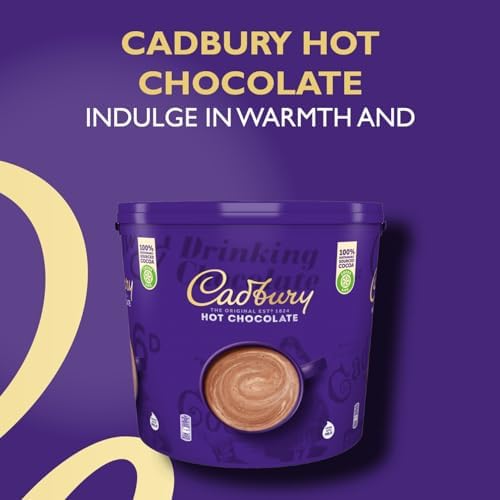 Cadbury Drinking Chocolate, OFFICIAL, Fair Trade Cocoa for Swirling into Hot Milk, 25% Cocoa Solids Minimum, 3 x 1 Kg