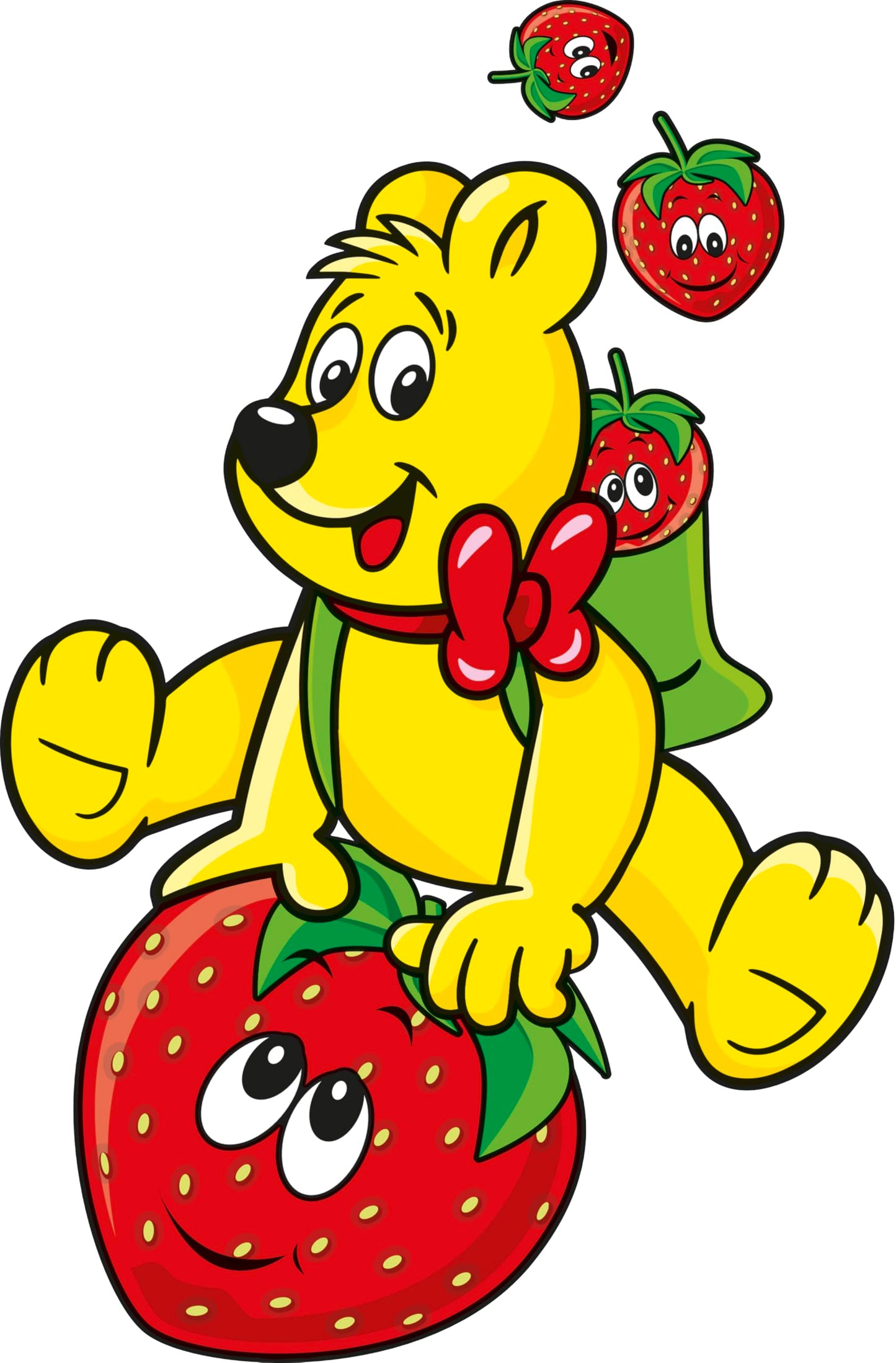 HARIBO Giant Strawbs 3kg bulk bag vegetarian sweets, (Pack of 1)