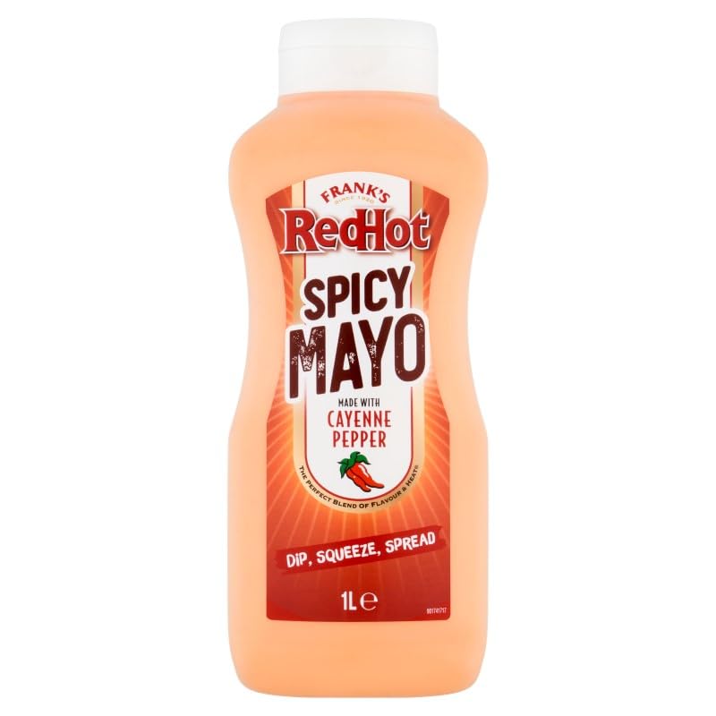 Frank's RedHot Spicy Mayo 1L | Creamy & Spicy Mayo for Sandwiches, Burgers & Dips | Perfectly Balanced Heat and Flavour
