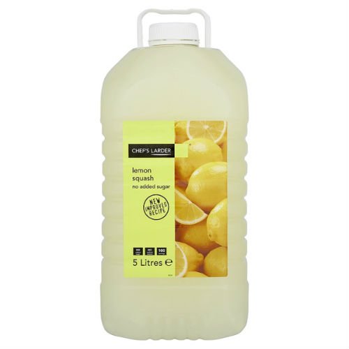 Chef's Larder Lemon Squash No Added Sugar 5 litres (Pack of 2 x 5ltr)