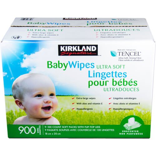 900 Kirkland Signature Unscented Baby Wipes