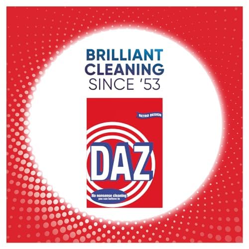 Daz Washing Powder 125 Washes – Family Pack Laundry Detergent for Brilliant Whites & Powerful Stain Removal – Long Lasting, Fresh Scent. 6.25kg