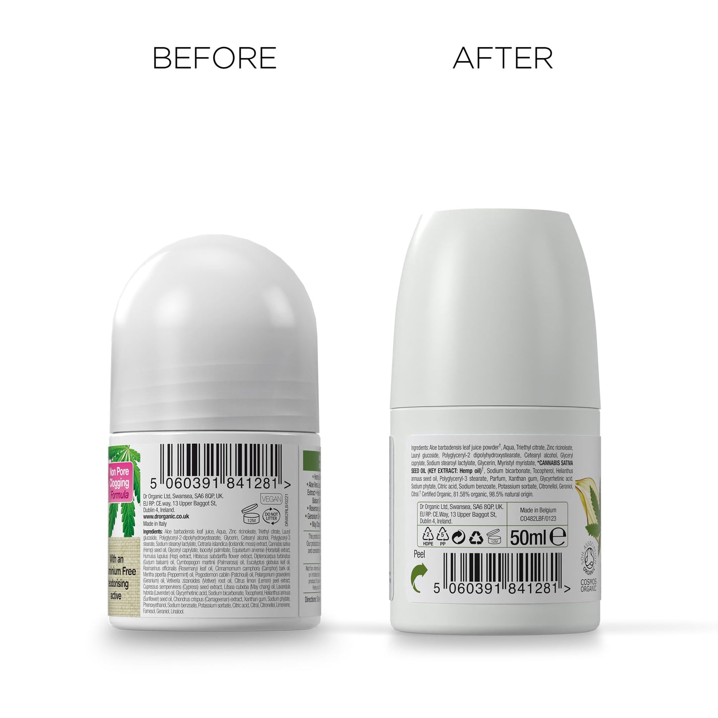 Dr Organic Manuka Honey Deodorant, Aluminium Free, Mens, Womens, Natural, Vegetarian, Cruelty-Free, Paraben & SLS-Free, Organic, 50ml, Packaging may vary
