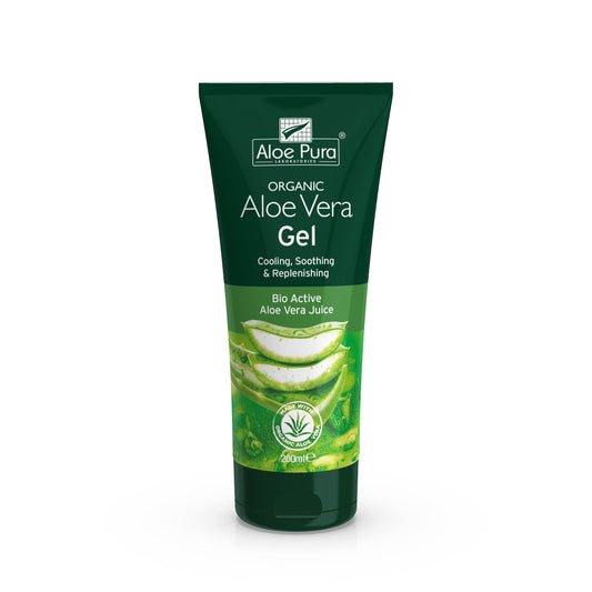Aloe Pura Organic Aloe Vera Gel, Natural, Vegan, Cruelty Free, Paraben and SLS Free, Cooling, Soothing, 200 ml