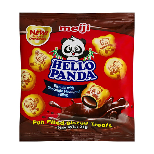 Meiji Biscuit Hello Panda Snacks Chocolate, 630 g, Pack of 30