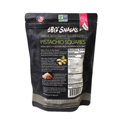 JUMBO Size pack180 Snacks Gluten Free Pistachio Squares with Himalayan Pink Salt 454 grams