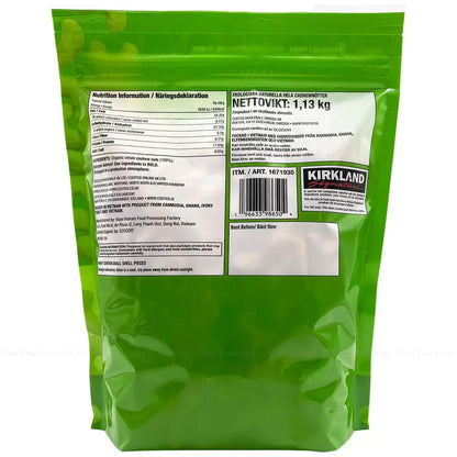 Kirkland Signature Organic Whole Cashews Unsalted Unroasted Nuts Bag Pack 1.13kg