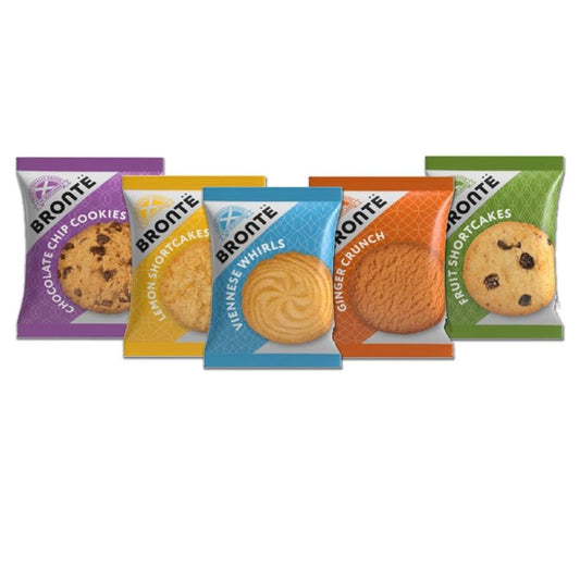 Bronte Traditional Mini Packs Assorted Biscuits 5 Varieties - 30g (Pack 100)