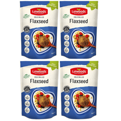 Linwoods Milled Organic Flaxseed 1kg (4 Pack)