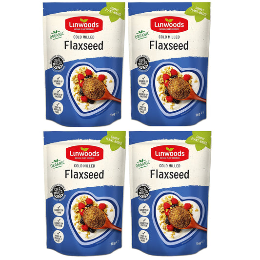 Linwoods Milled Organic Flaxseed 1kg (4 Pack)