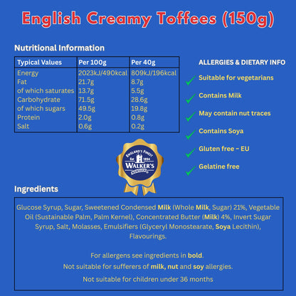 Walkers English Creamy Toffees 150g