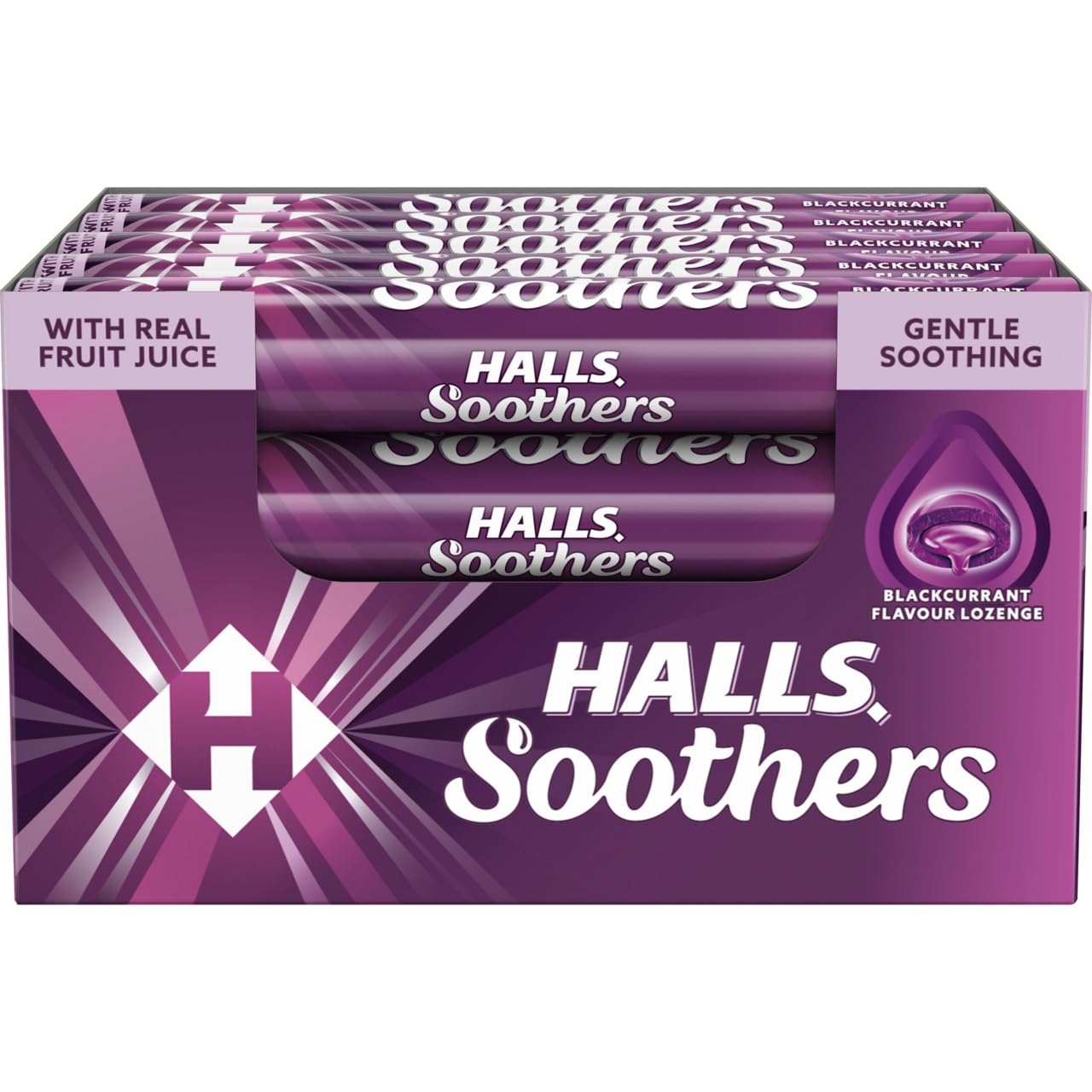 Halls Soothers Blackcurrant, 3 x 45 g