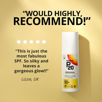 Riemann P20 Sunscreen SPF50 Spray 200ml | Long Lasting UVA & UVB Protection for up to 10 hours | Highly Water Resistant