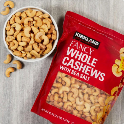 Kirkland Signature Whole Fancy Cashews, 1.13 Kilogram (2.5 Pound)