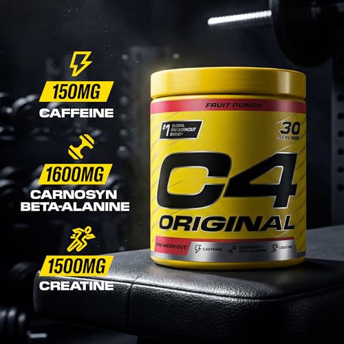 C4 Original Beta Alanine Sports Nutrition Bulk Pre Workout Powder for Men & Women