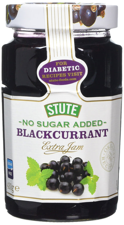 Stute Diabetic Blackcurrant Extra Jam, 430 g, Pack of 6
