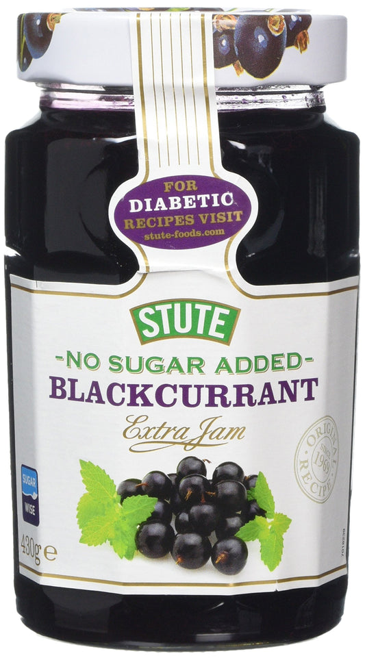 Stute Diabetic Blackcurrant Extra Jam, 430 g, Pack of 6