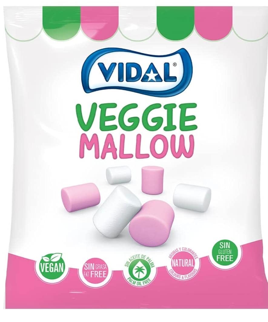 Vidal Bag Veggie Marsh Mallows Vegan Gluten Free 1Kg