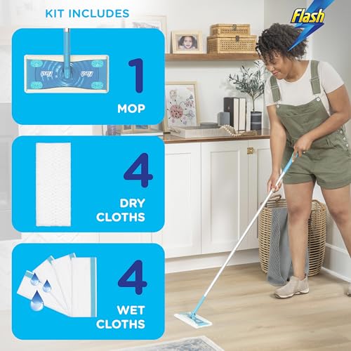 Flash Speed Mop Starter Kit, All-In-One Floor Mopping System