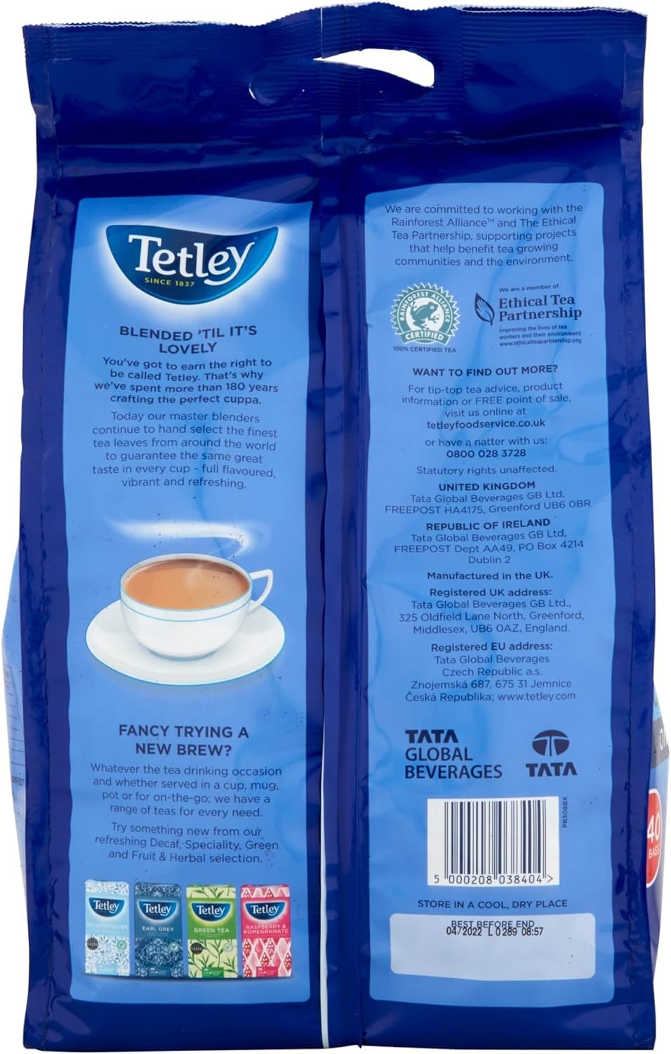 Tetley Original Tea Bags, Pack of 80
