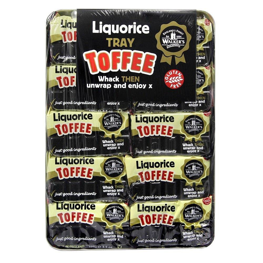 Walkers Nonsuch Liquorice Toffee Slabs (Tray of 10)