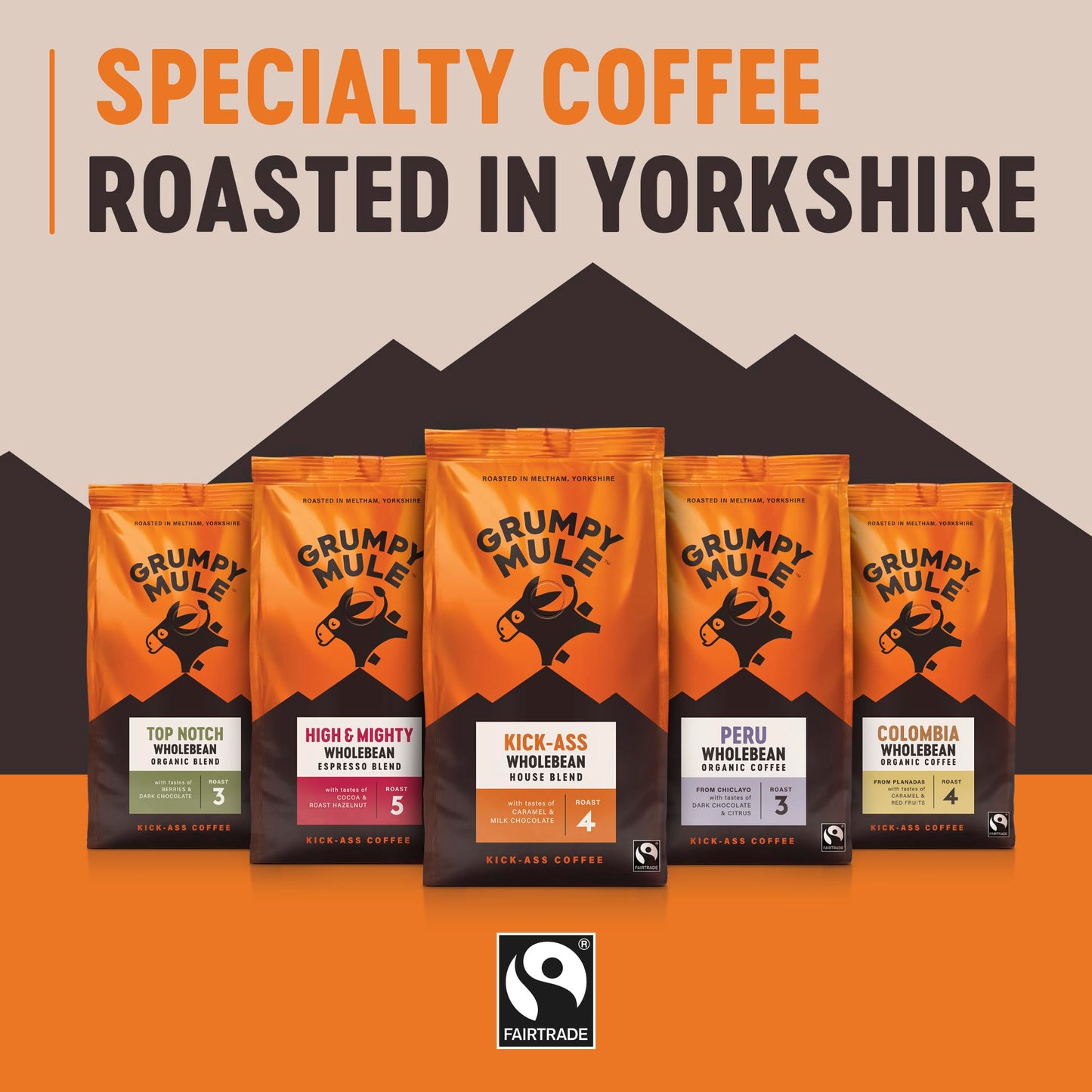 Grumpy Mule Kick-Ass House Blend Ground Coffee