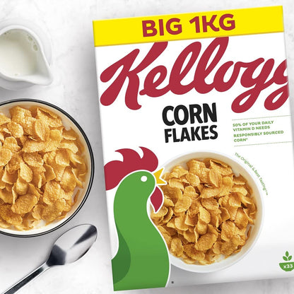 Kellogg's Corn Flakes Breakfast Cereal Big Boxes, 6x1 kg