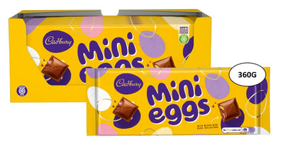 Cadbury Mini Eggs Chocolate Bar 360g (Bulk Box 14 x 360g Bars), OFFICIAL. Easter, Egg Hunt, Sharing Chocolate Bar