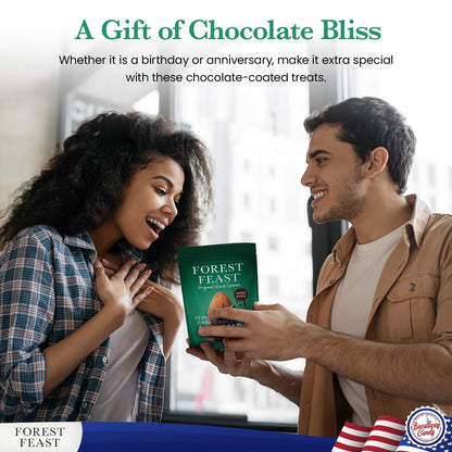 Forest Feast Peppermint Cream Dark Chocolate Almonds, 120g