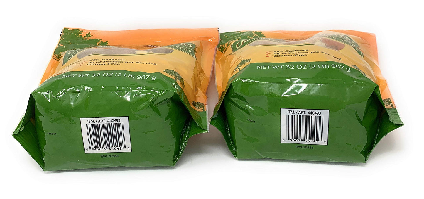 Kirkland Signature Cashew Clusters With Almonds And Pumpkin Seeds: 2 Bags Of 32 Oz