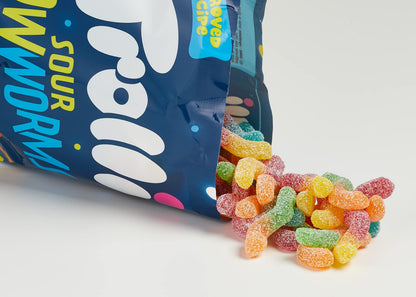 Trolli Sour Glow Worms 1kg Bag German Candy