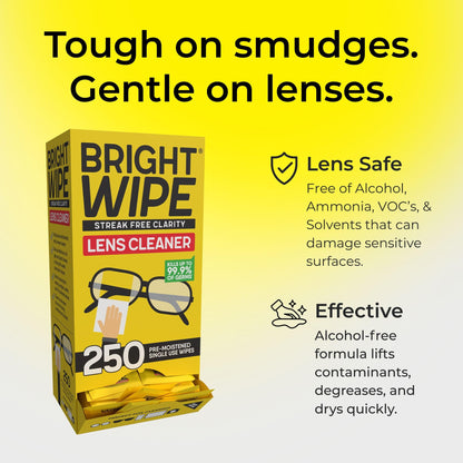 Lens Wipes - Professional Grade Isopropyl Alcohol Towelettes
