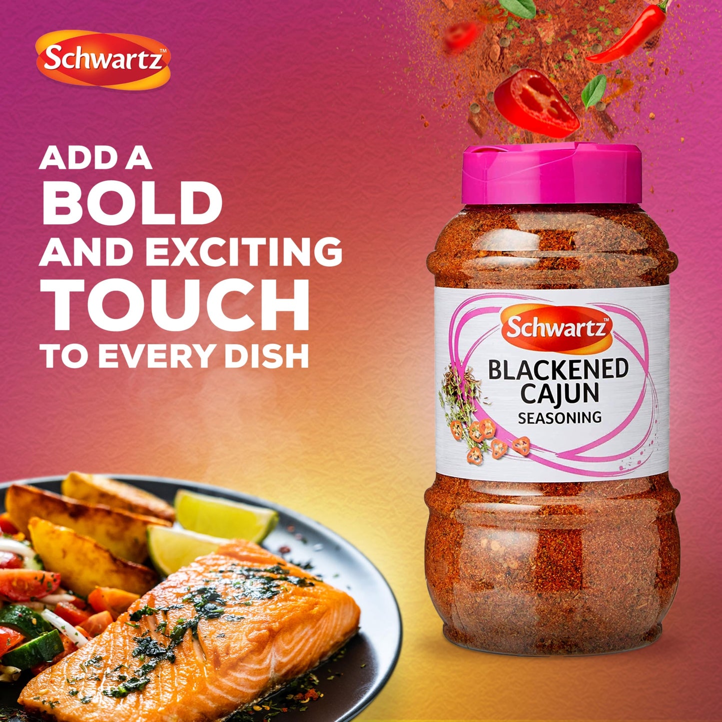 Schwartz Blackened Cajun Seasoning, Cajun Spice Mix, 0.55 kg