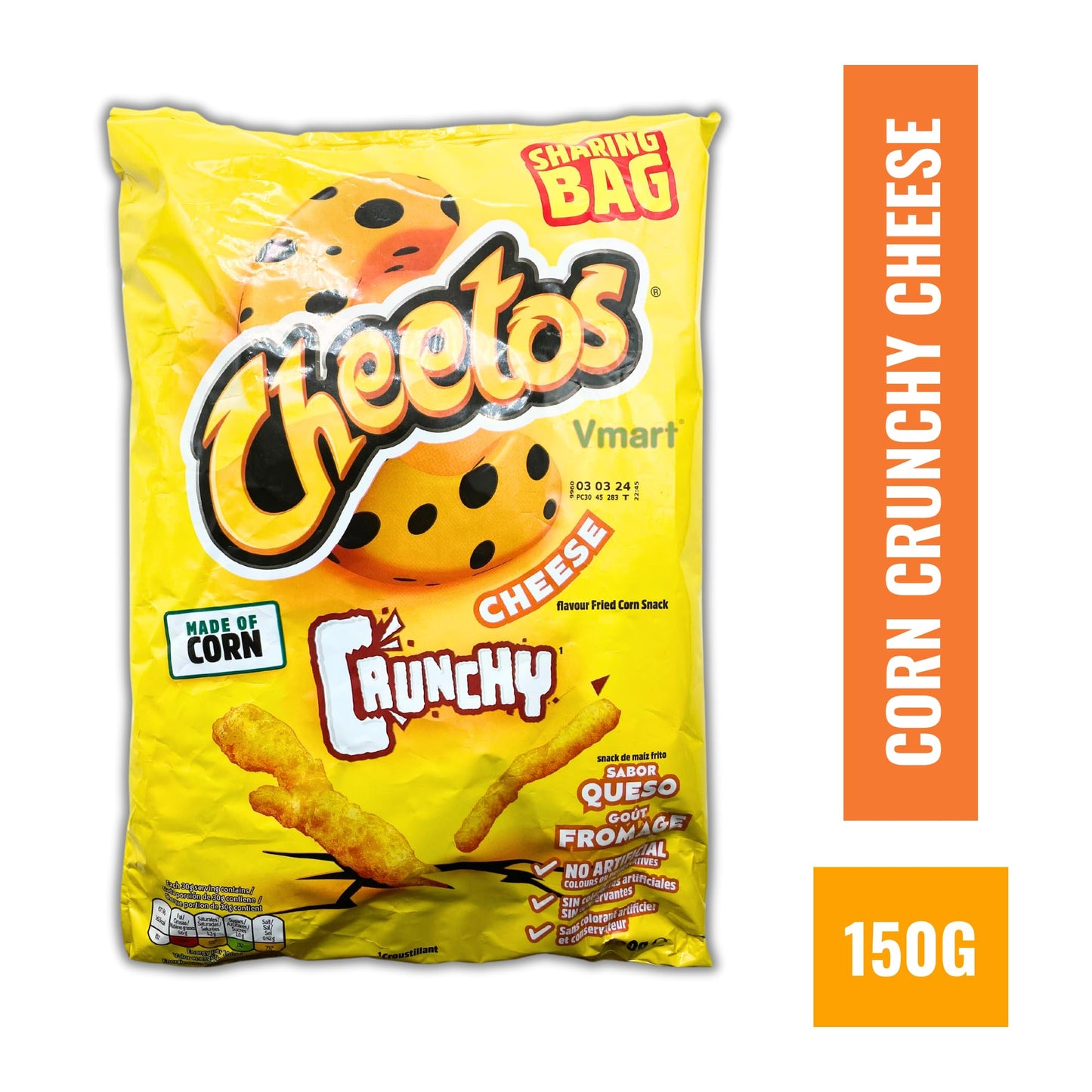 Frito Lay Cheese Corn Crunchy Big Pack 400g | Frito Lay Chees Snack, 400.00 g (Pack of 1)