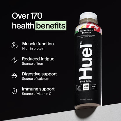 Huel Black Edition Ready-to-drink, Protein Shakes, High Protein Drink, 35g Protein Per Bottle, Rich in Vitamin D, Fatty Acids, Calcium, Ready Meals