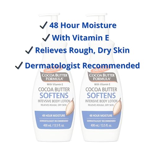 Palm Cocoa Butter Formula Body Lotion 400ml (2 Pack) | Deep Moisturising Cream for Dry Skin, Enriched with Cocoa Butter and Vitamin E