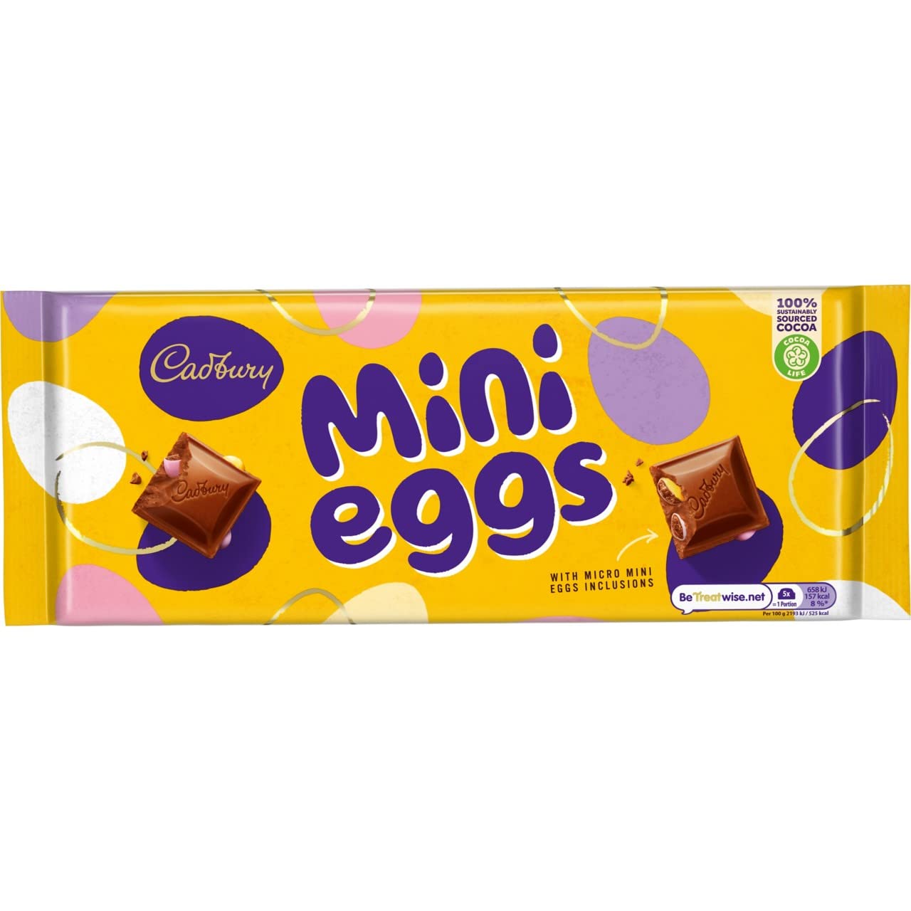 Cadbury Mini Eggs Chocolate Bar 360g (Bulk Box 14 x 360g Bars), OFFICIAL. Easter, Egg Hunt, Sharing Chocolate Bar